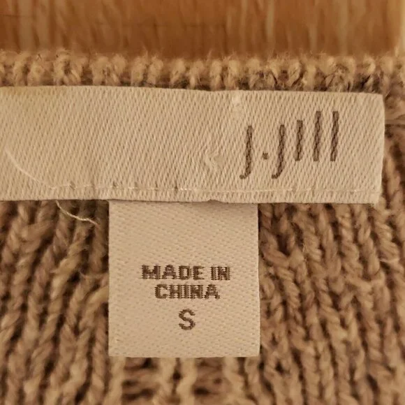J. Jill Womens Oatmeal Lagan Look Oversized Textured Sweater Small - Picture 4 of 6